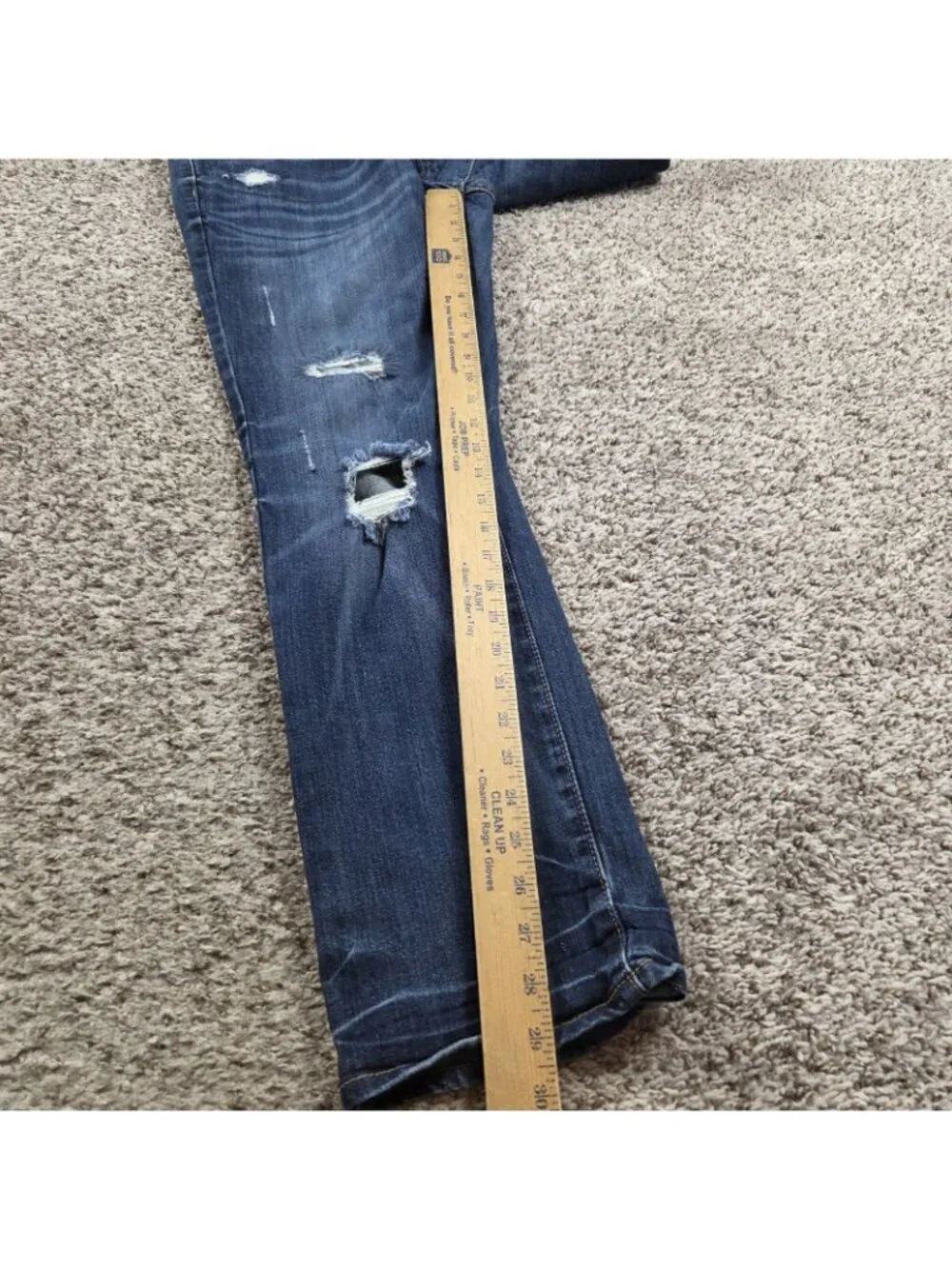 Urban Pipeline Jeans Mens 34x30 Blue Slim Fit Dark Wash Distressed Denim
